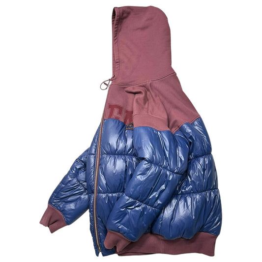 TELFAR Insulated Docking Hoodie Burgundy/Blue Size FREE