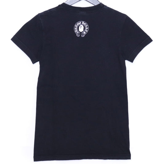 A BATHING APE x CHROME HEARTS Women's T-Shirt Black Size XS