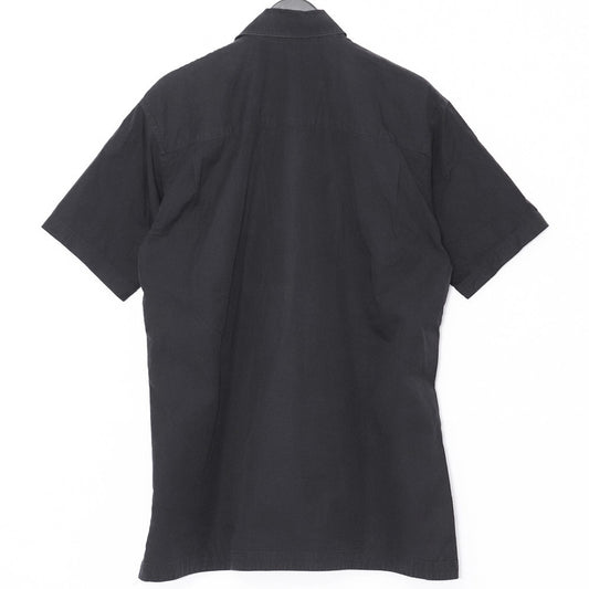 CORNERSTONE Short Sleeve Zip Button-Up Shirt Size 46