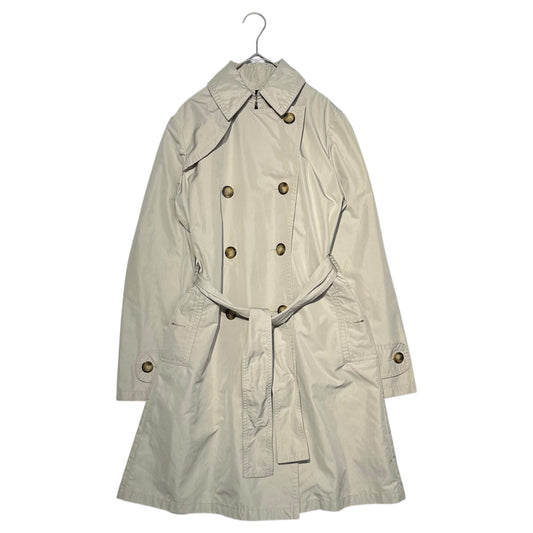 MONCLER Nylon Trench Coat Ivory Size 0