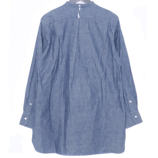 SUS-SOUS Chambray Band Collar Button Up Shirt Blue Size 5
