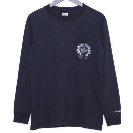 CHROME HEARTS OLD NY Floral Cross Horseshoe Tee Black Size S