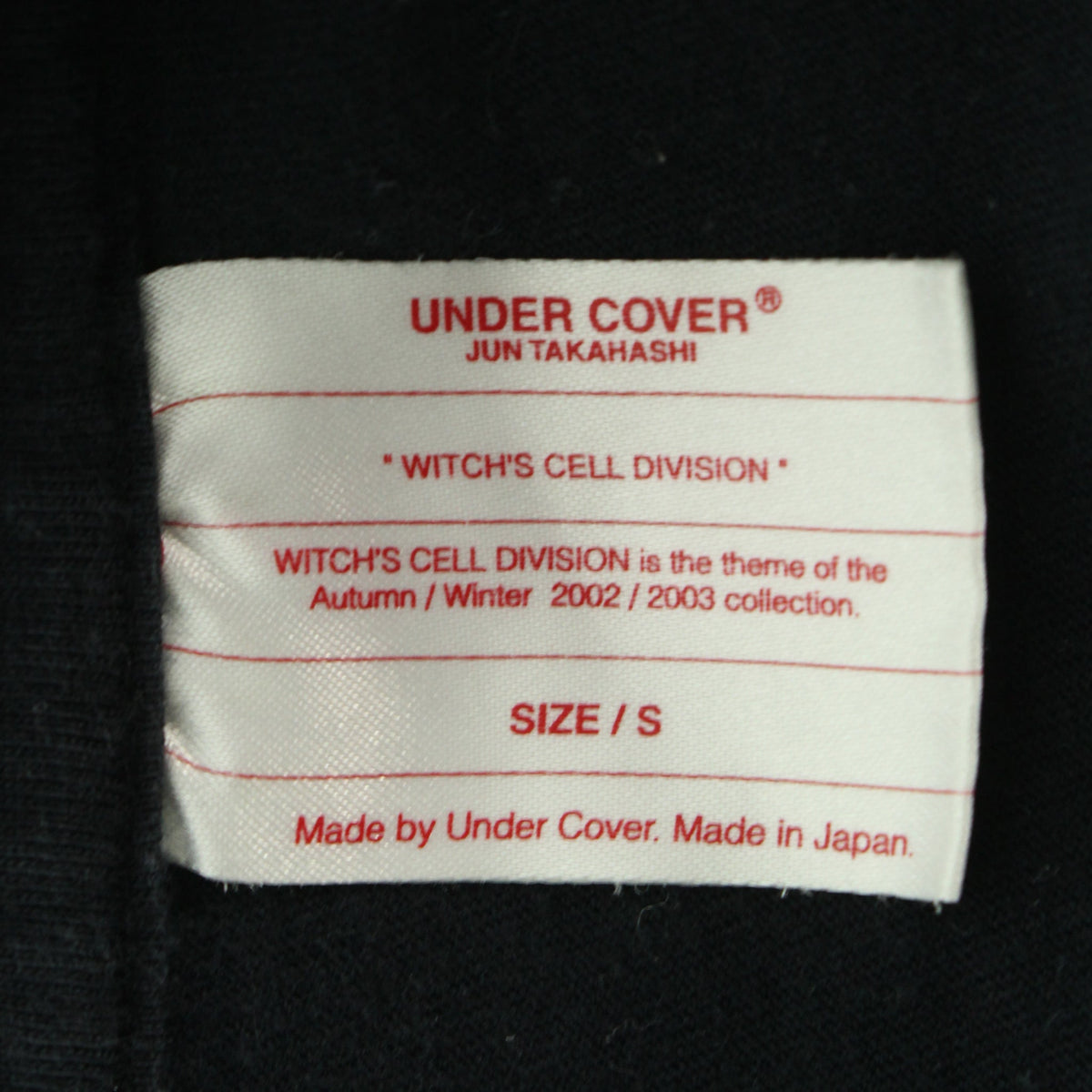 UNDERCOVERISM 2002 A/W Black Jacket Size S