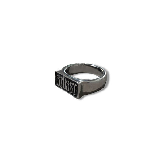 Stussy Box Logo Silver Ring Size L/XL Size JP 18.5