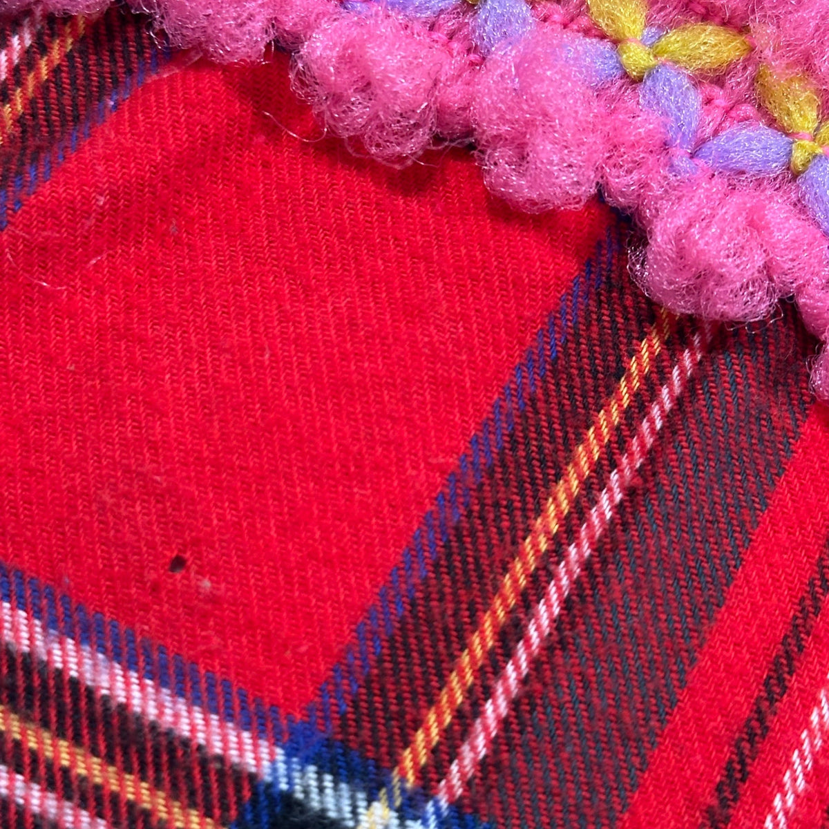CDG HOMME PLUS 04AW Floral Check Flannel Shirt Red Size FREE