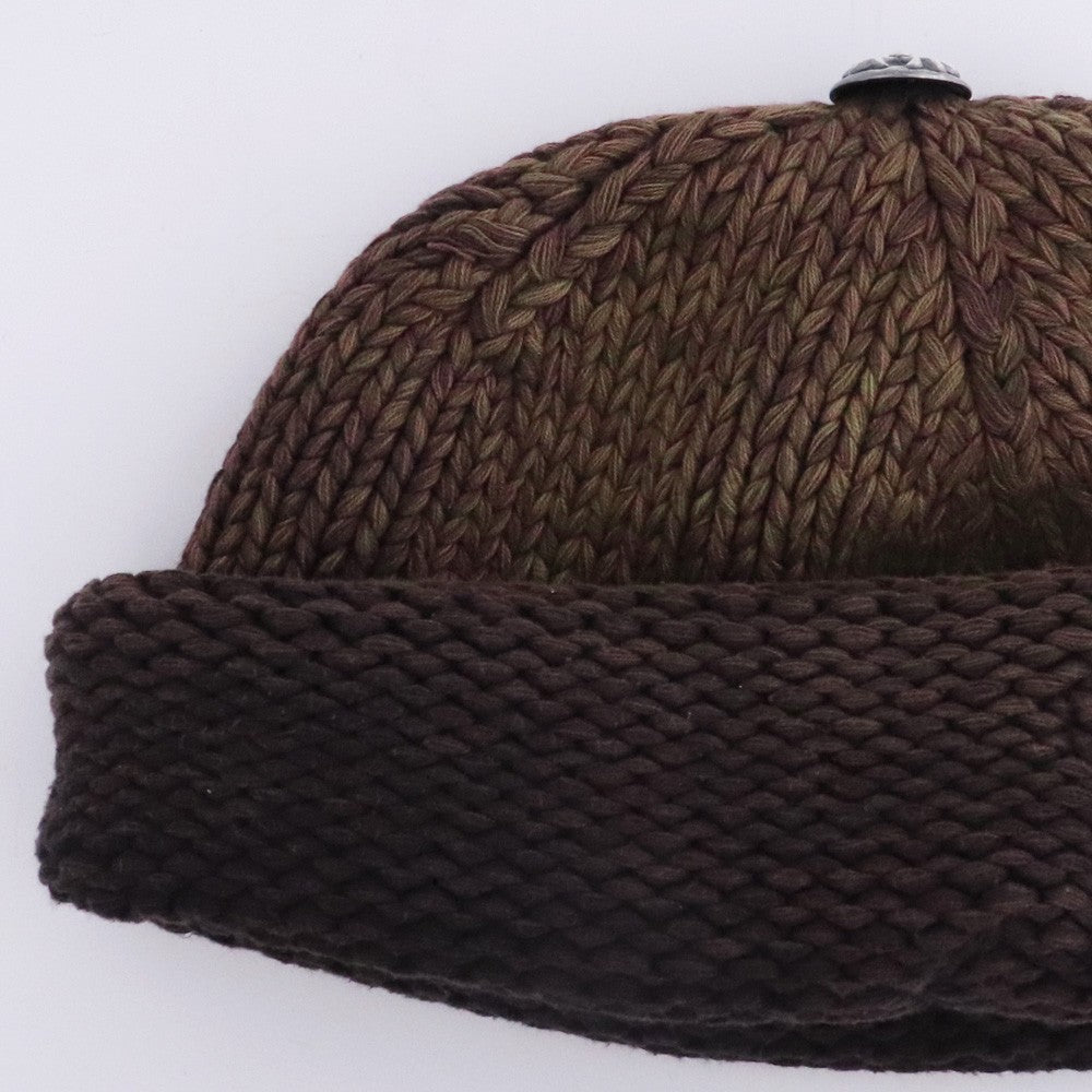 Chrome Hearts Cross Patch Cotton Beanie Old Black Size F