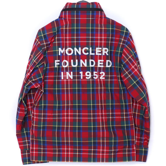 MONCLER Tartan Check Nylon Jacket Red Size 0