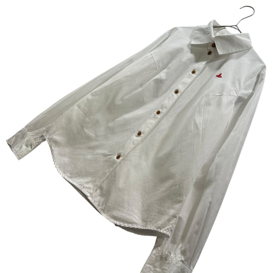 Vivienne Westwood RED LABEL Orb Logo Long Sleeve Shirt White Size 2