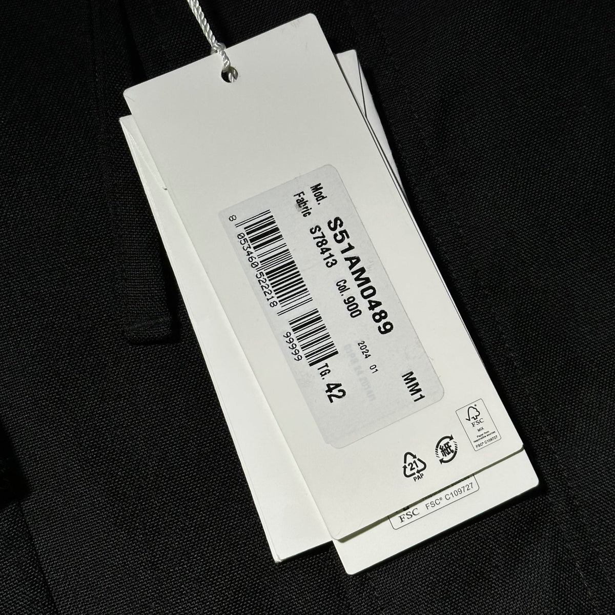 MAISON MARGIELA 24SS Invitation Zip Nylon Coat Size 42