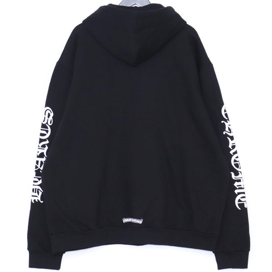 CHROME HEARTS Vertical Logo Hoodie Black Size XL
