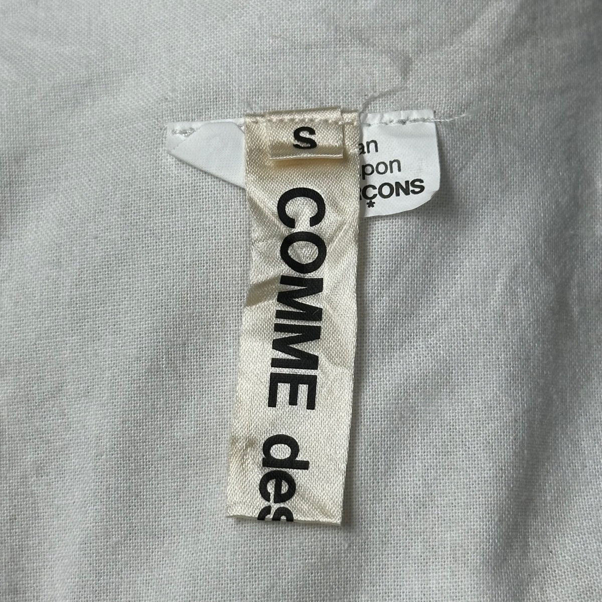 COMME des GARCONS 26SS Side-Zip Linen Vest Beige Size S