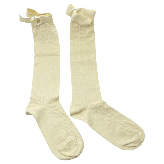 LOUIS VUITTON Monogram Socks Ivory