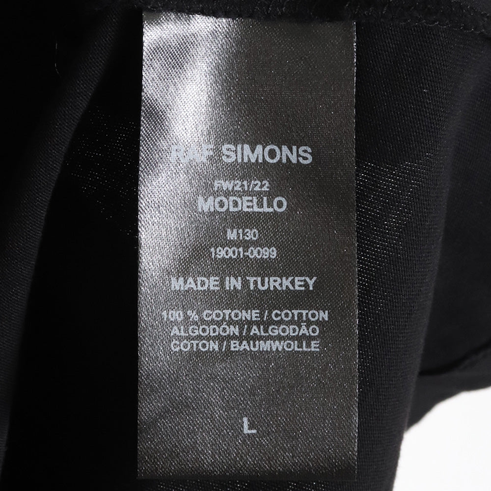 RAF SIMONS 21AW Oversized Printed Holes T-Shirt Black Size L