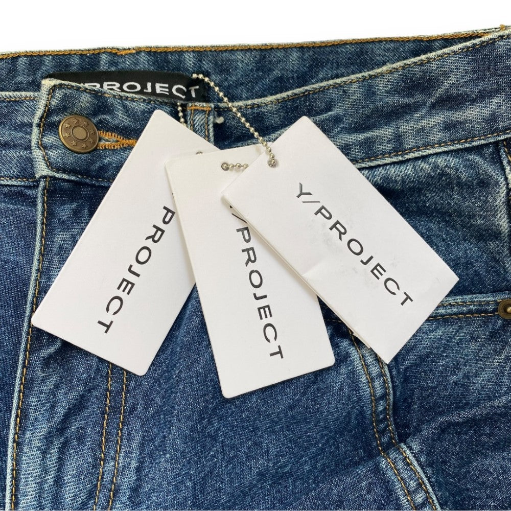 Y/PROJECT 20AW Ruffle Pocket Jeans Indigo Size S