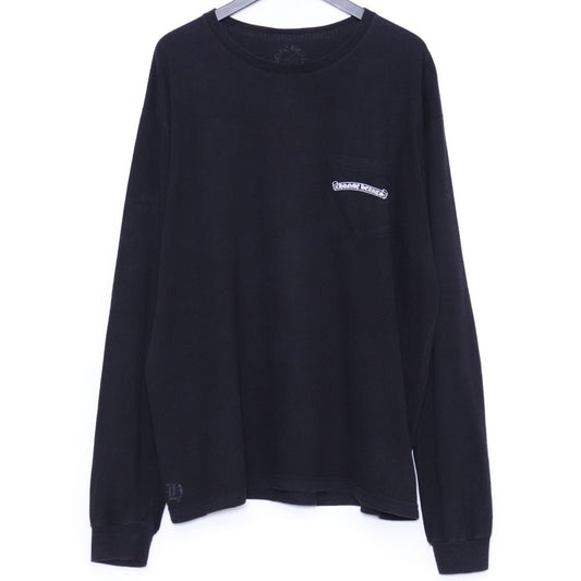 CHROME HEARTS Cemetery Cross Long Sleeve Tee Black Size XXL
