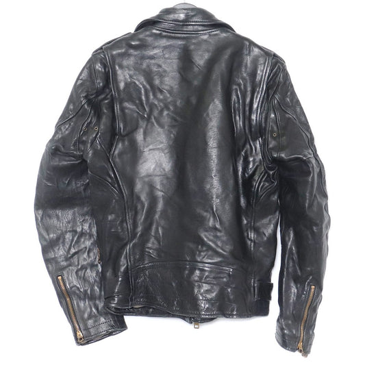 FRANCIST MORKS Horse Leather Double Jacket Black Size 3
