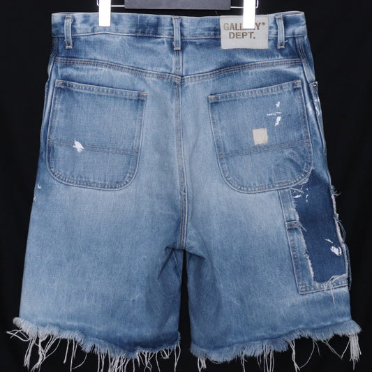 GALLERY DEPT Distressed Paint Shorts Indigo Jeans Size 31