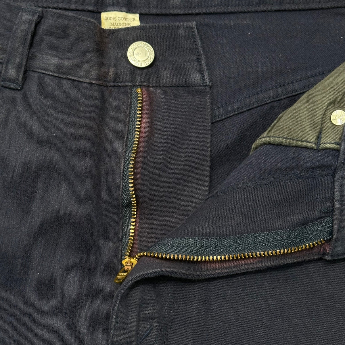 FINESSE 90s Back Pocket Line Chino Work Pants Navy Size 34