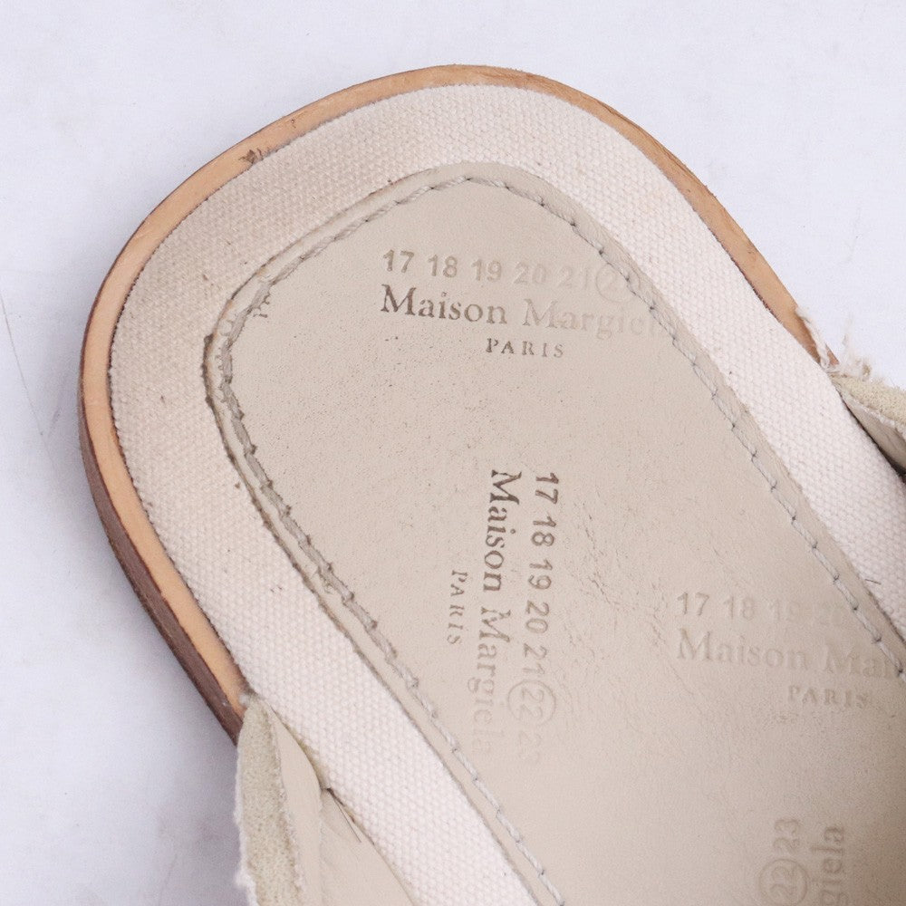 MAISON MARGIELA Canvas Slide Sandals Ivory Size EU 41