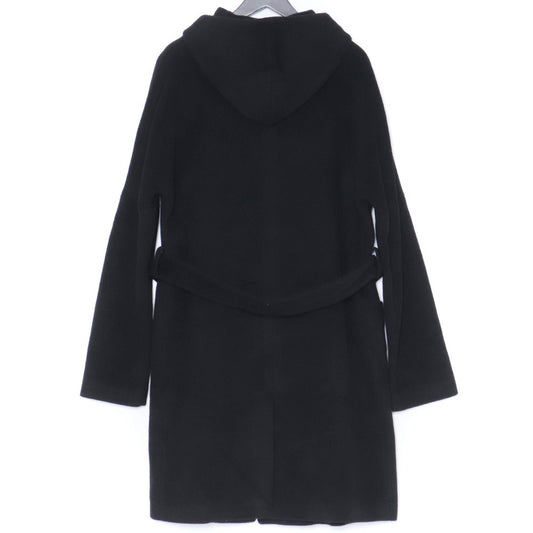 LUCIO VANOTTI Black Wool Cashmere Dolman Sleeve Coat Size 3