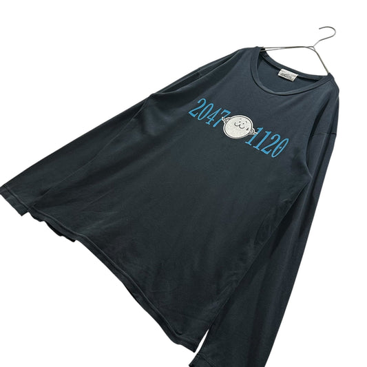 20471120 90s "Hyoma" Archive Long T-Shirt Black Size M