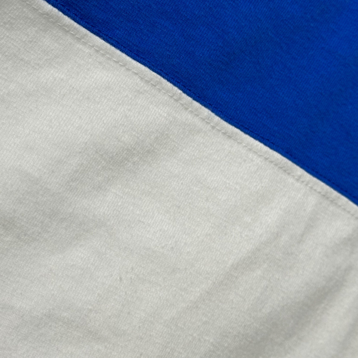 GOODENOUGH 90s Line-Blocked S/S T-Shirt White Blue