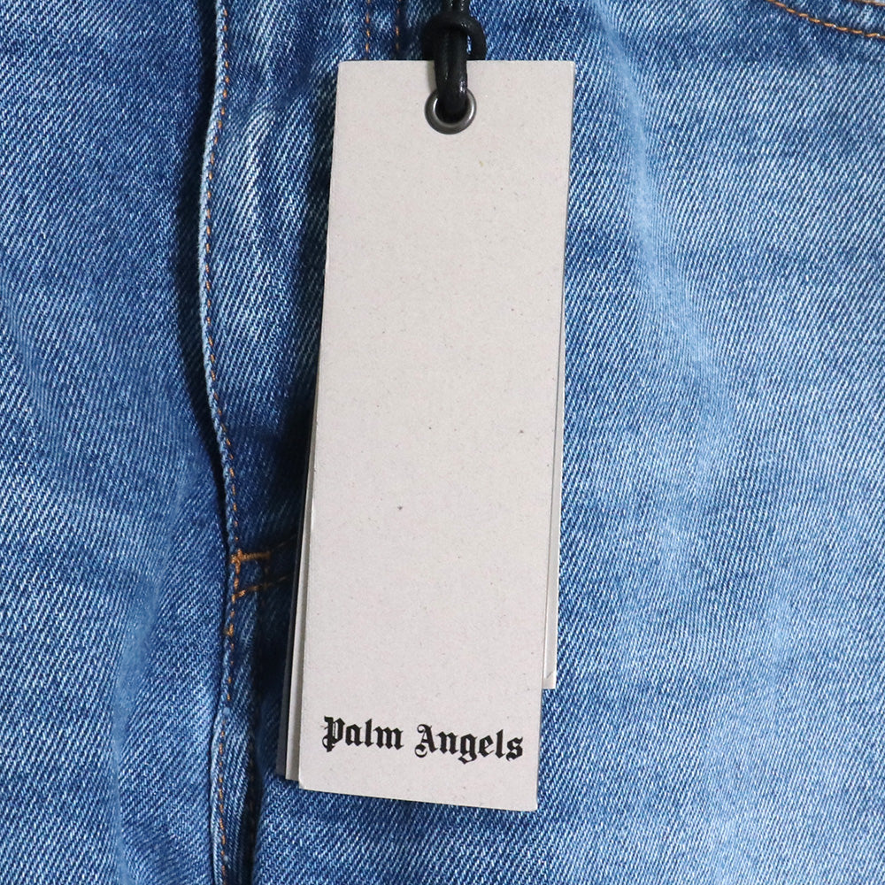 PALM ANGELS 23SS Side Stripe Straight Jeans Indigo Size 34