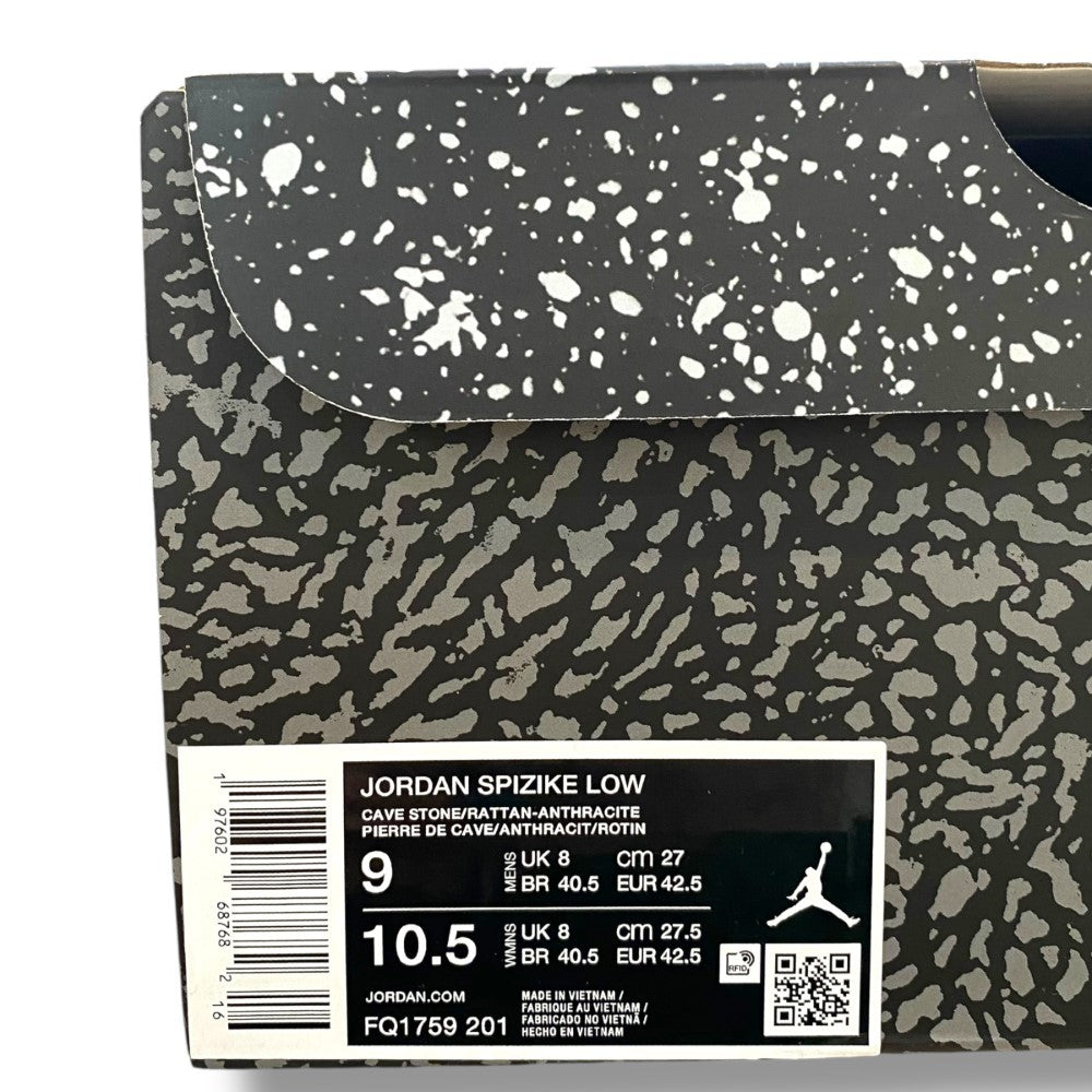 NIKE JORDAN SPIZIKE LOW Cave Stone Sneakers Gray Size 27cm