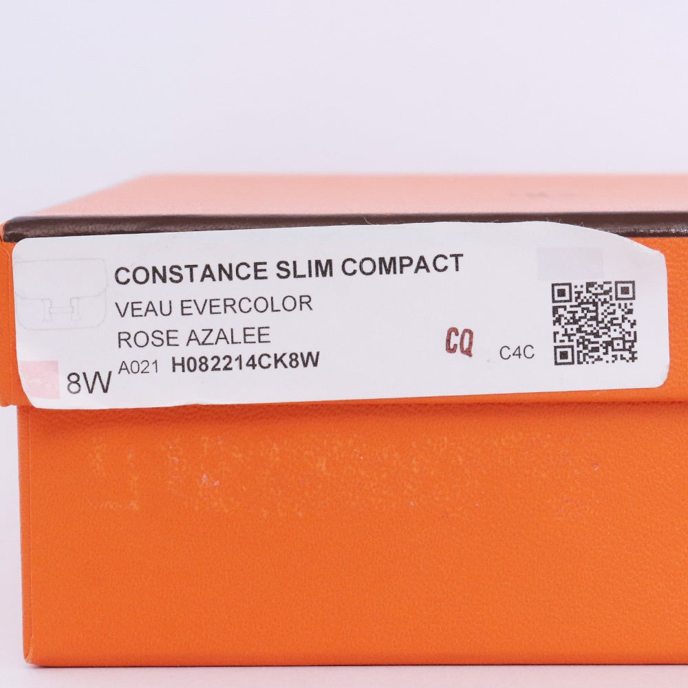 Hermes Constance Slim Wallet Bag Pink Size F