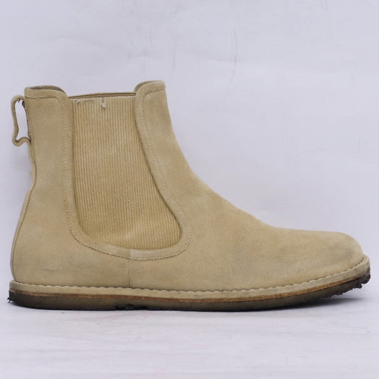 LOEWE Suede Chelsea Side-Gore Boots Beige Size EU 41
