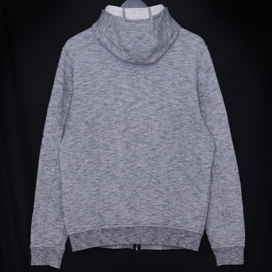 STONE ISLAND Logo Patch Zip Hoodie Gray Size M