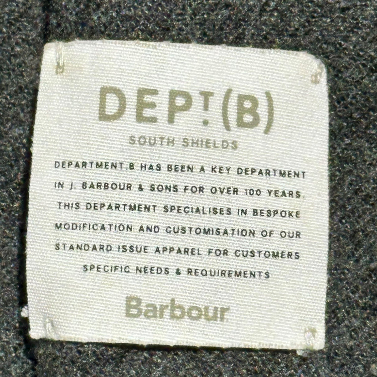 Barbour Dept. (B) Wool Liner Coverall Jacket Gray Size S