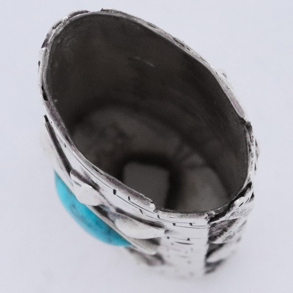 LARRY SMITH Navajo Turquoise Lighter Case Silver Size F