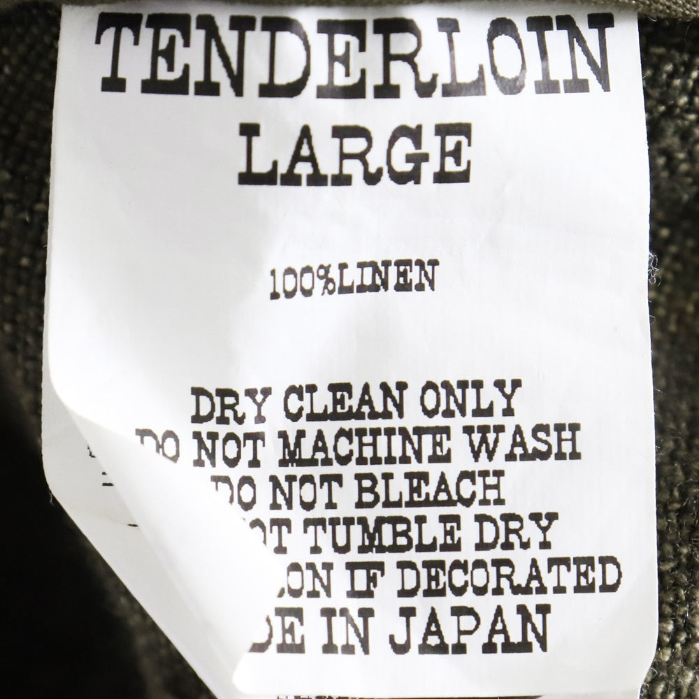 TENDERLOIN 19SS Linen Swingtop Jacket Khaki Size L