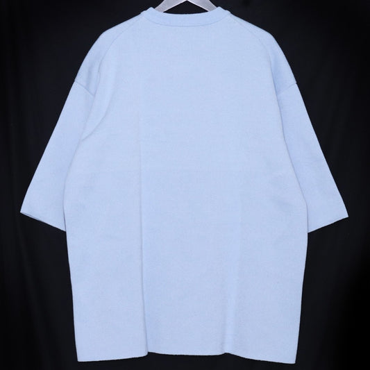 ALMOSTBLACK 24SS Fuji Jacquard Knit Blue Size 2