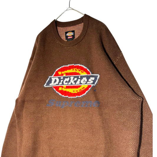 Dickies Sweater x SUPREME x Dickies 22AW Front Logo Knit Sweater Brown Size S
