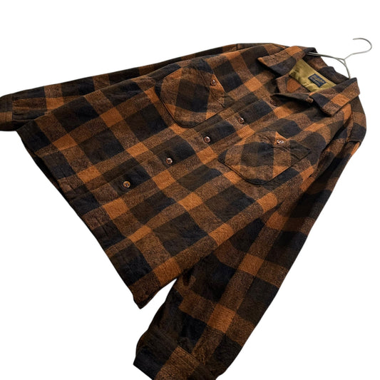 TENDERLOIN Buffalo Check Wool Long Sleeve Shirt Size S