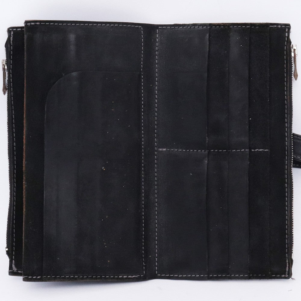 INCARNATION Horse Leather Long Wallet Black Size F