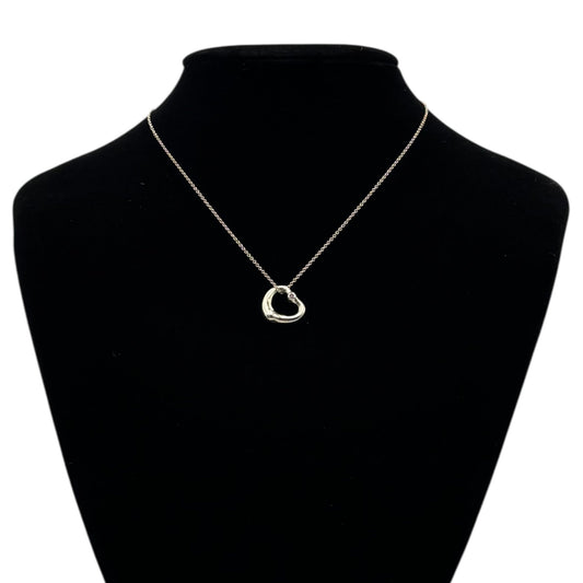 TIFFANY & CO. Elsa Peretti Open Heart Necklace Silver