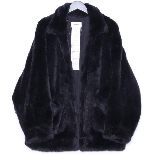 DOUBLET 18AW Hand-Painted Fur Jacket Black Size S