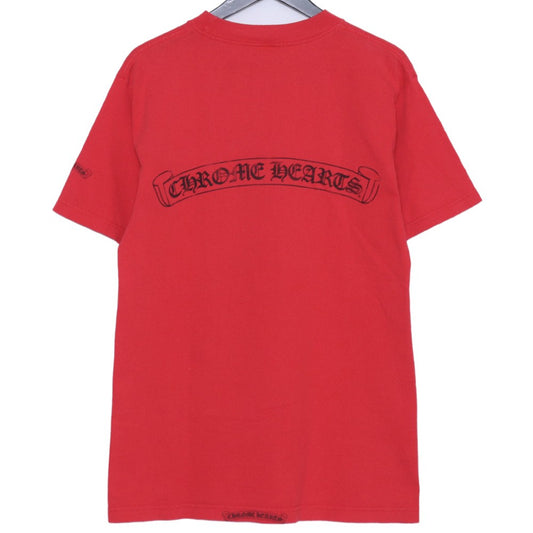 CHROME HEARTS Old CH T-Shirt English Logo Red Size M