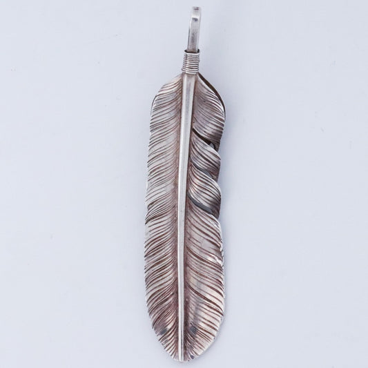 TARO WASHIMI K18 Gold Rope Turquoise Feather Silver L Size L