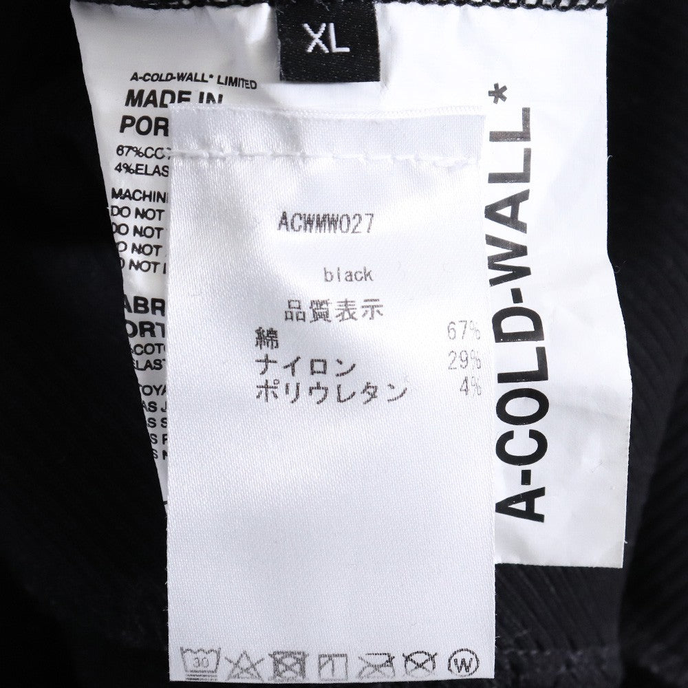 A COLD WALL Textured Concealed Zip Hoodie Black Size XL