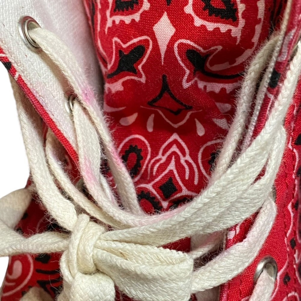 SAINT LAURENT PARIS Bedford Bandana Sneakers Red Size EU 40