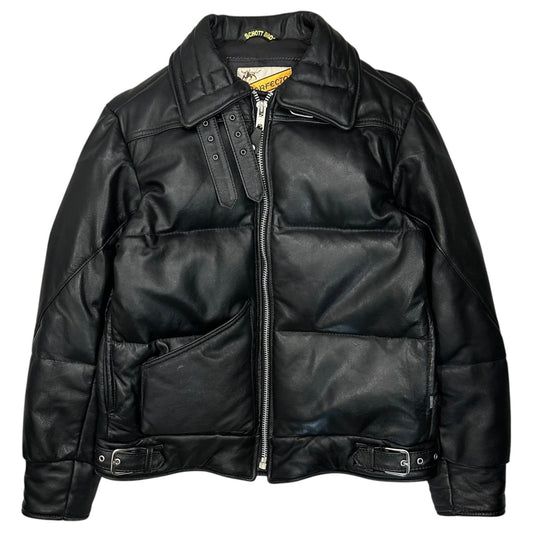 GOODENOUGH x SCHOTT 07 B-3 Leather Down Jacket Blk Size M