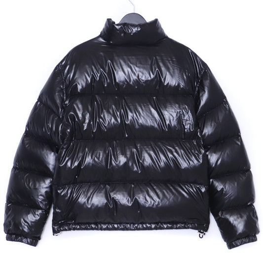 CELINE Logo Nylon Stand Neck Down Jacket Black Size 46