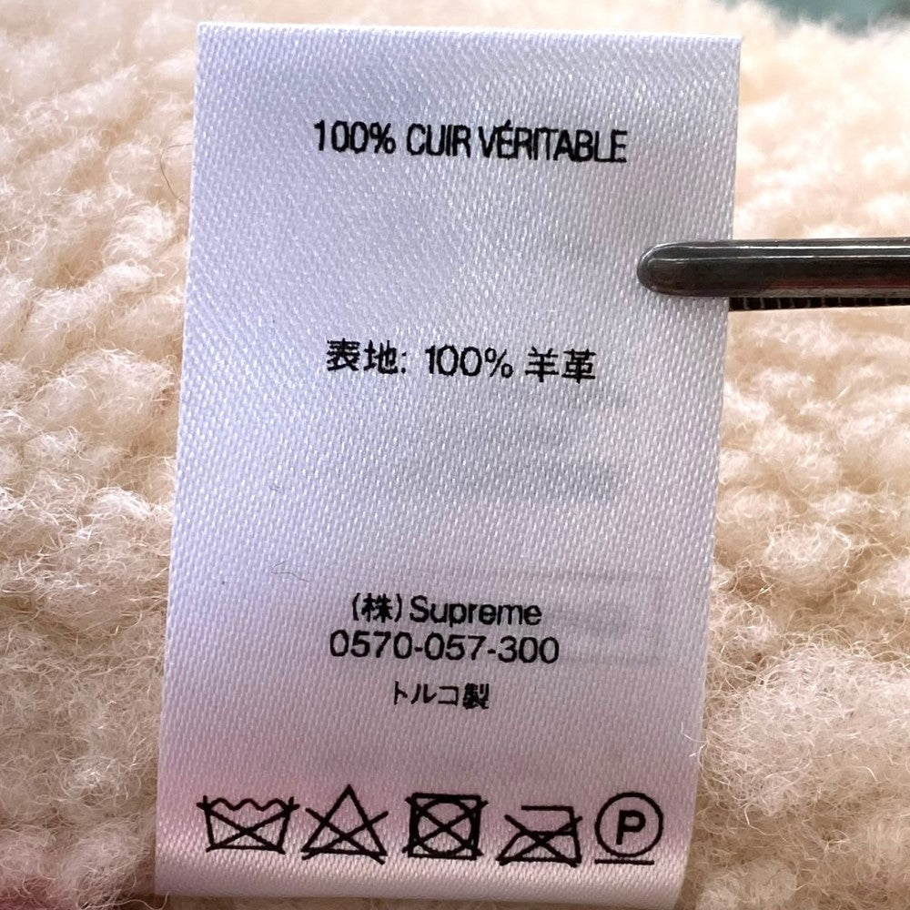 SUPREME 18AW Patchwork B-3 Shearling Jacket White Size M