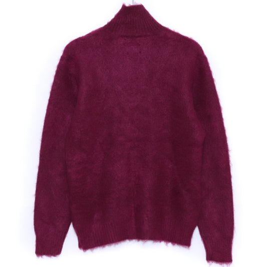 NEEDLES Zipped Mohair Cardigan Burgundy Vest Size XS