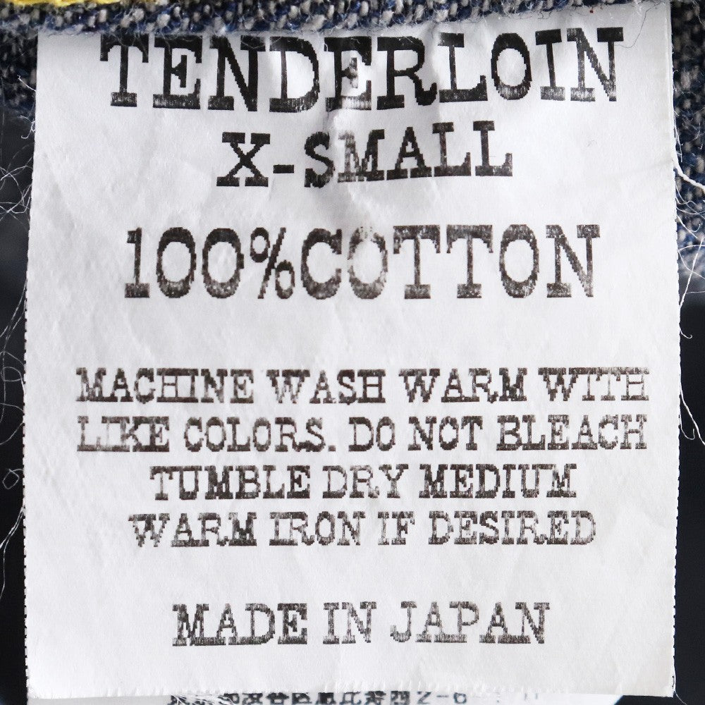 TENDERLOIN T-SADDLE MAN DENIM SHT Long Sleeve INDIGO Shirt Size XS