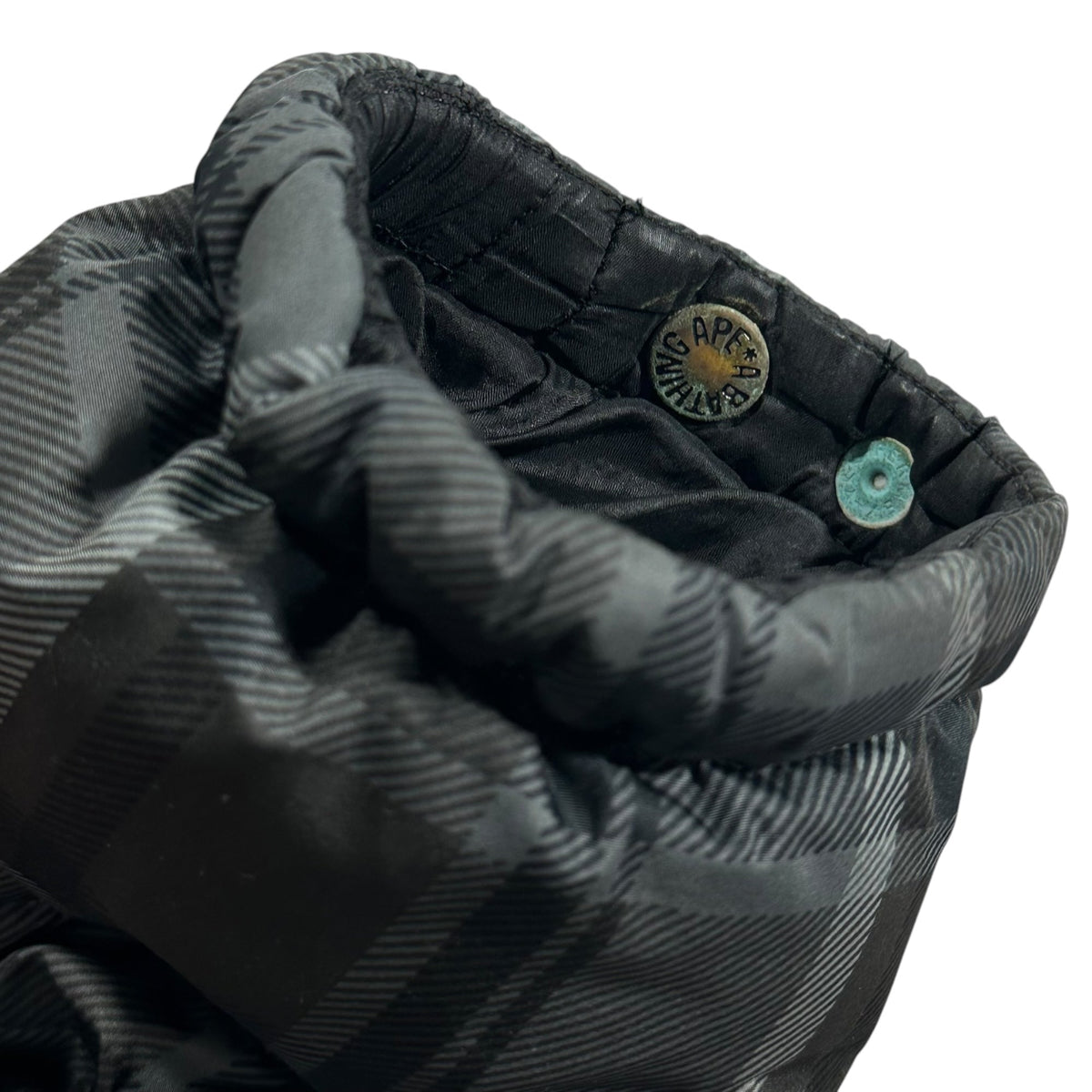 Bape A BATHING APE 2000s Tartan Padded Jacket Gray Size M